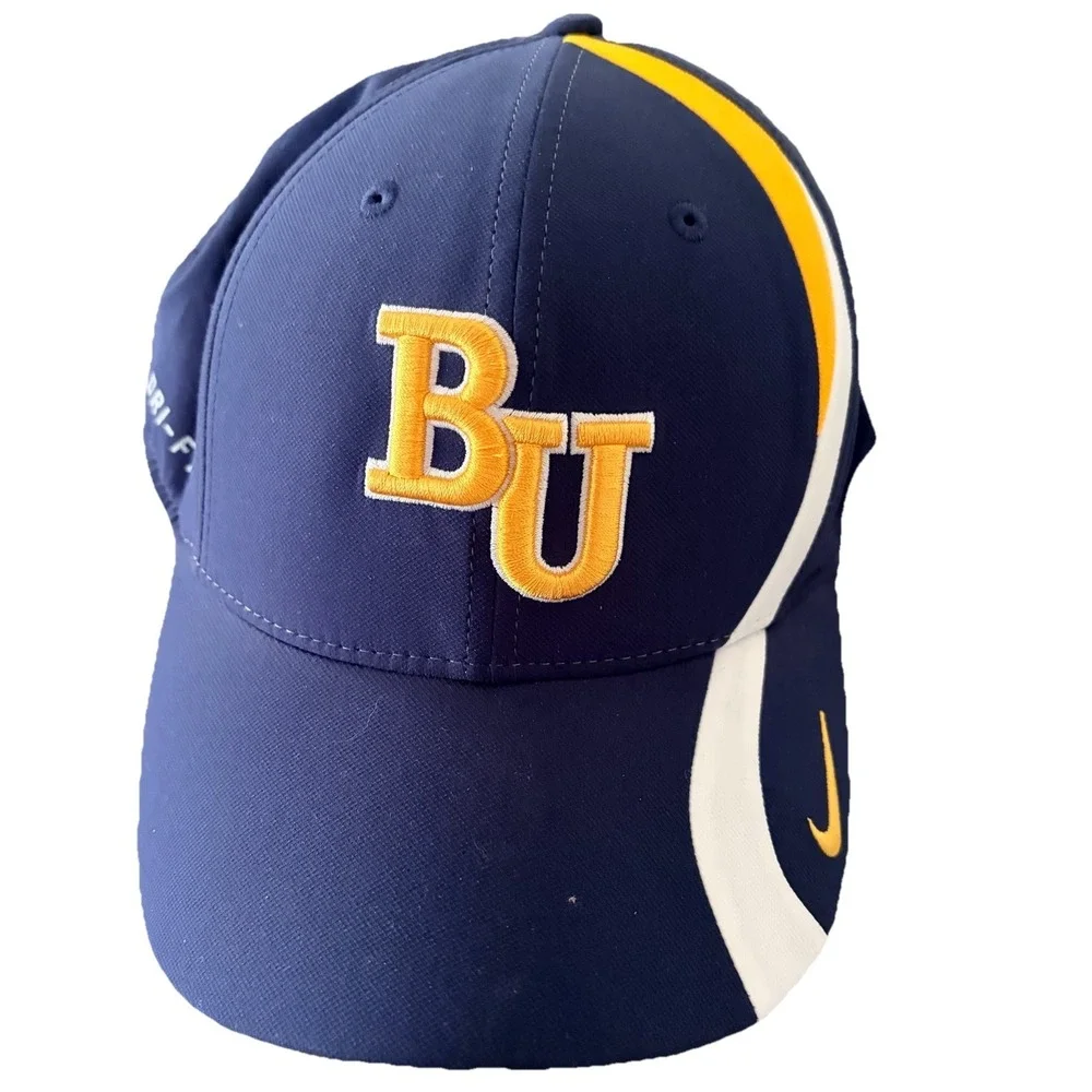 NIKE Bethel University HAT Yellow/Blue dri-fit Adjustable‎ OSFM Adult Legacy91